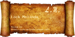Lock Melinda névjegykártya